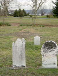Four Nace gravestones in Long&#039;s Cemetery